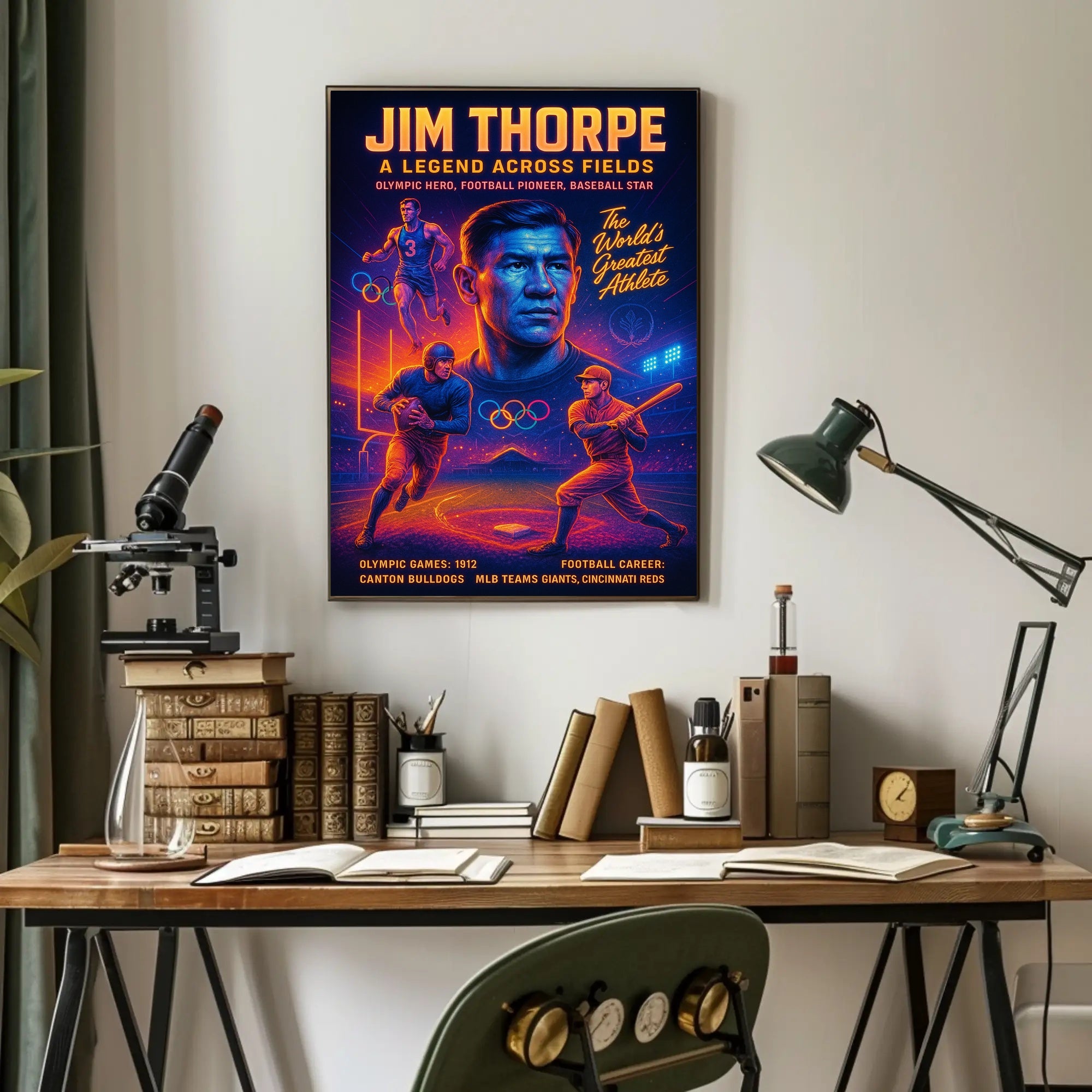 Jim Thorpe A Legend Across Fields Poster PosterGoat