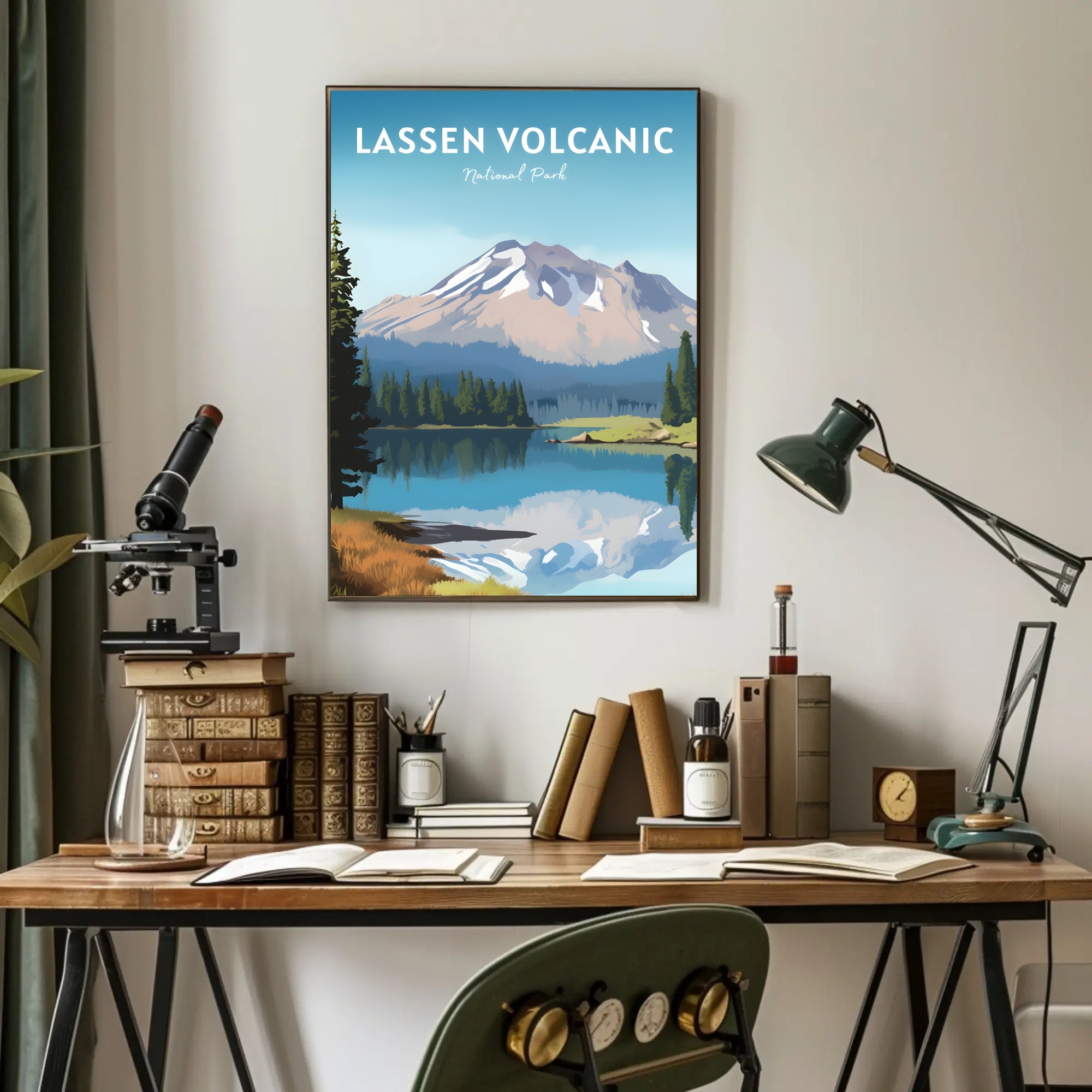 Lassen Volcanic National Park Reflection Poster