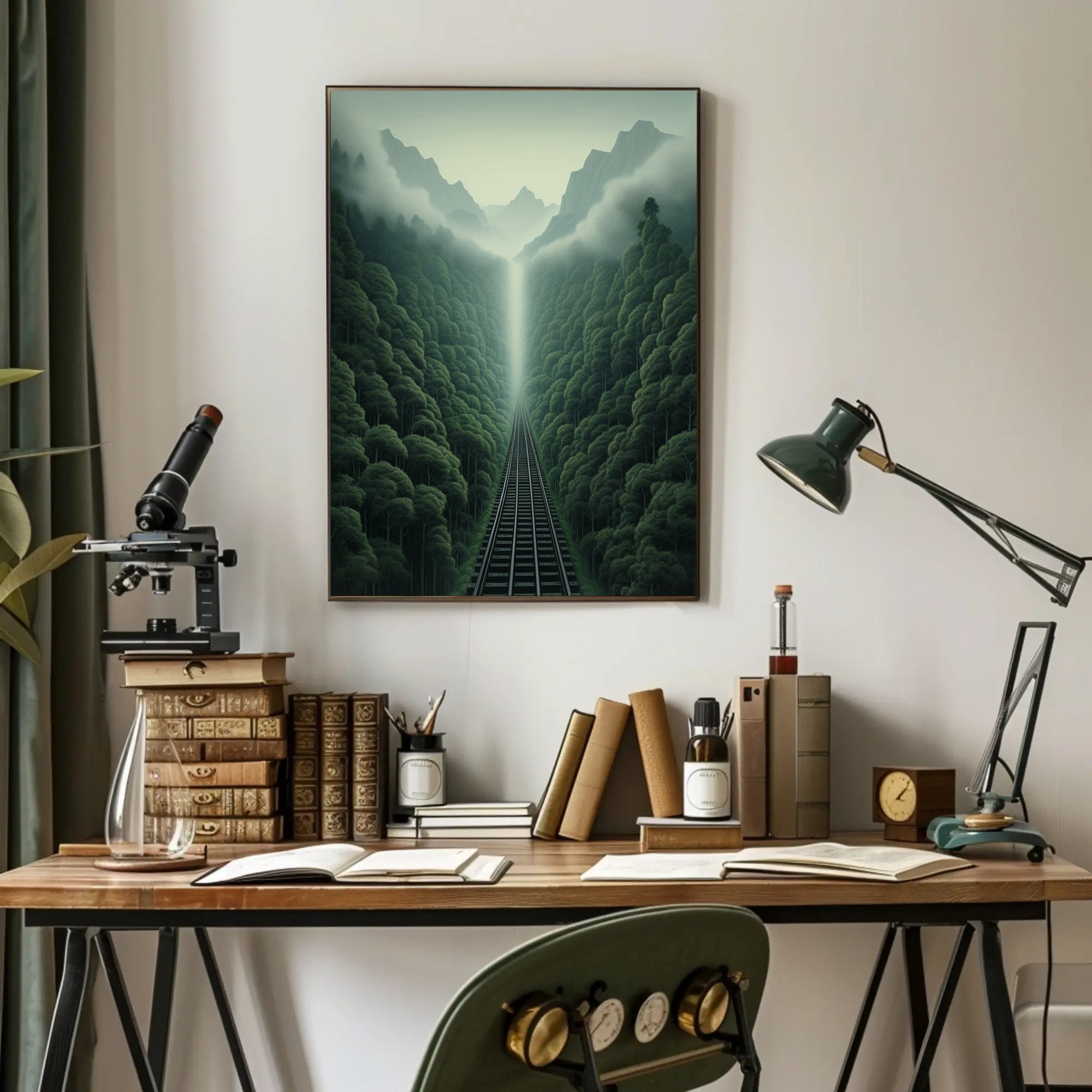 Journey Through The Misty Mountains Poster