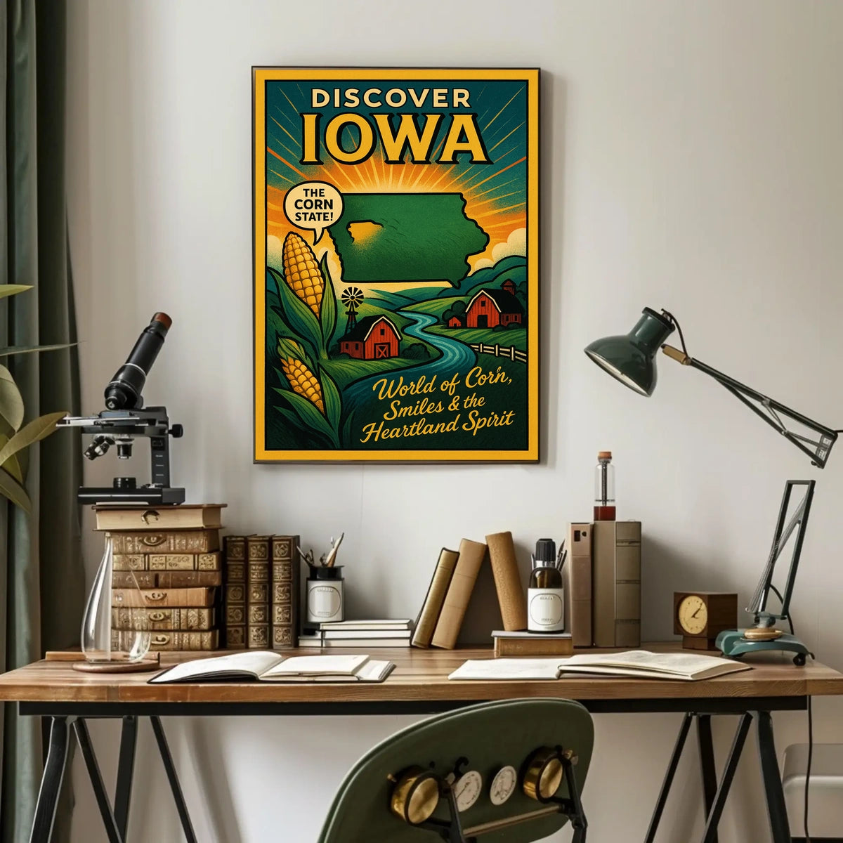 Discover Iowa The Corn State Poster
