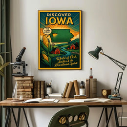 Discover Iowa The Corn State Poster