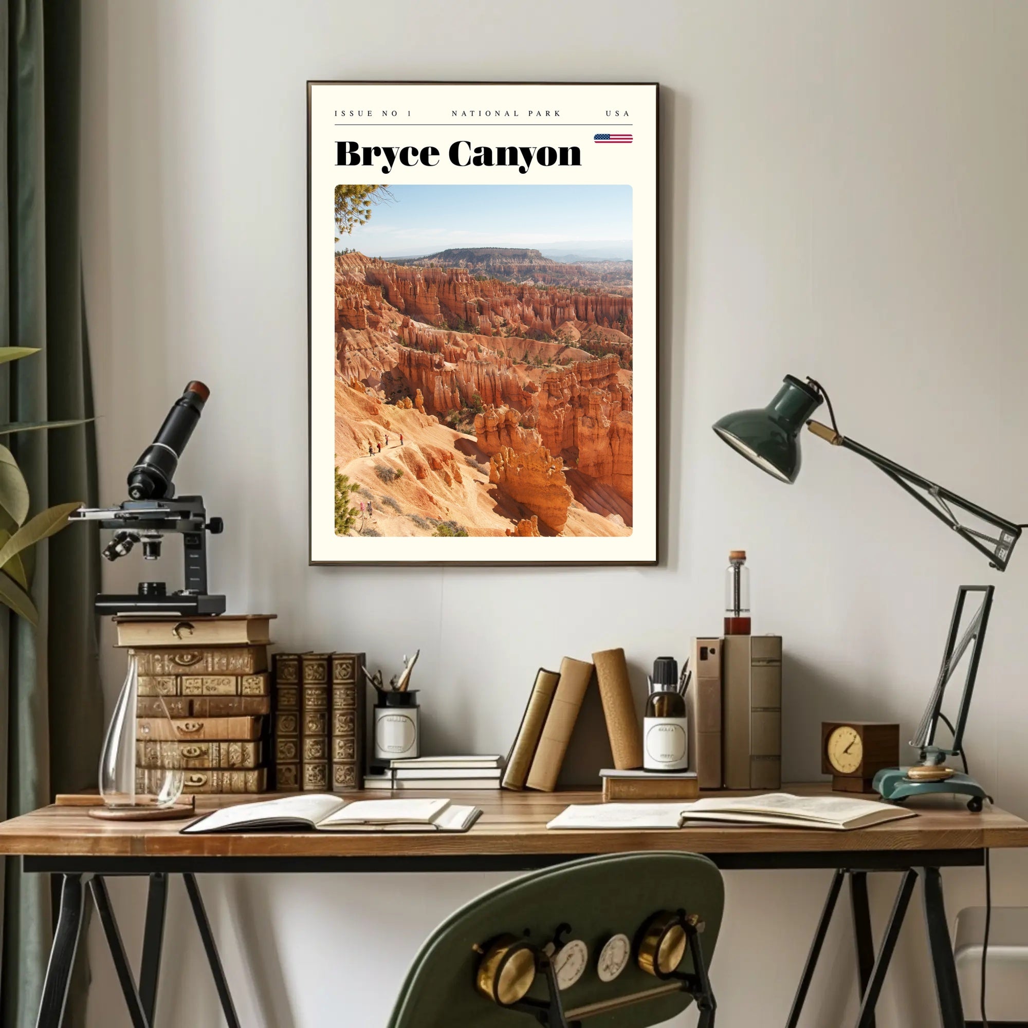 Bryce Canyon Travel Poster Vintage Landscape Print
