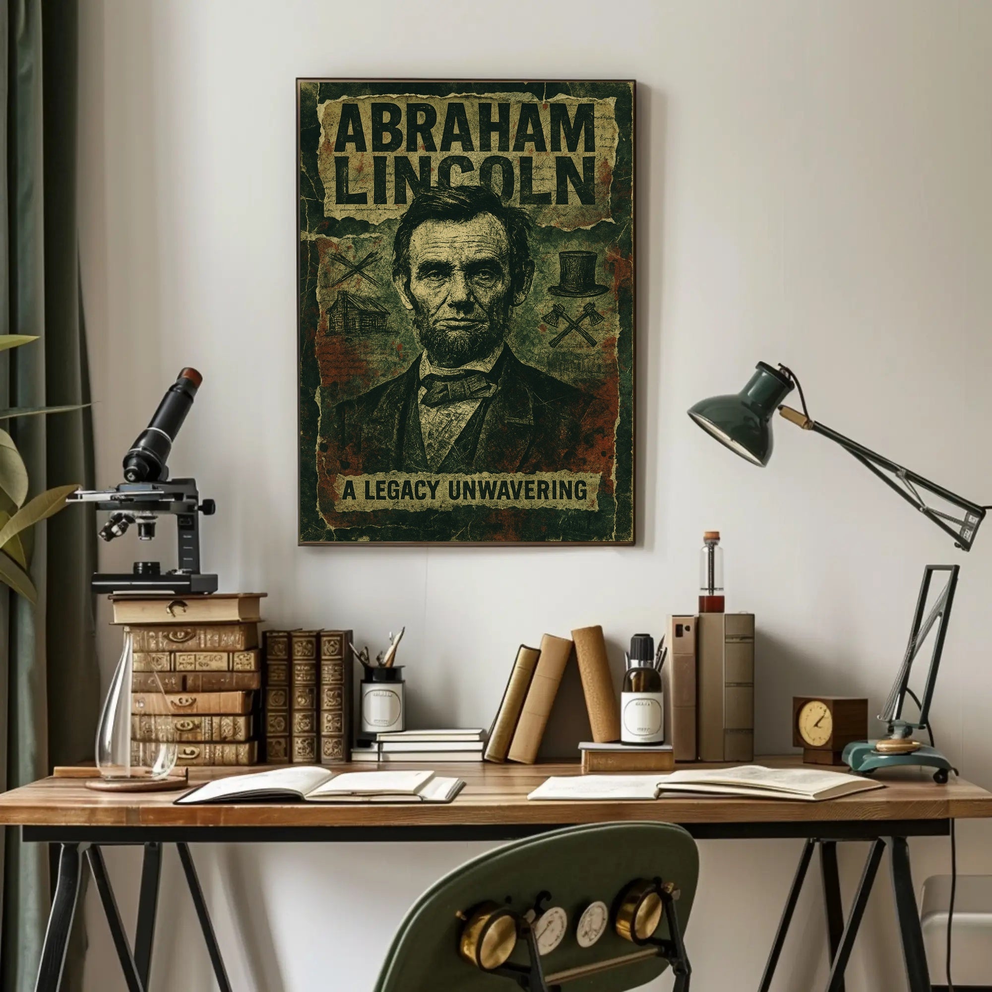Abraham Lincoln Vintage Portrait Historical Poster PosterGoat