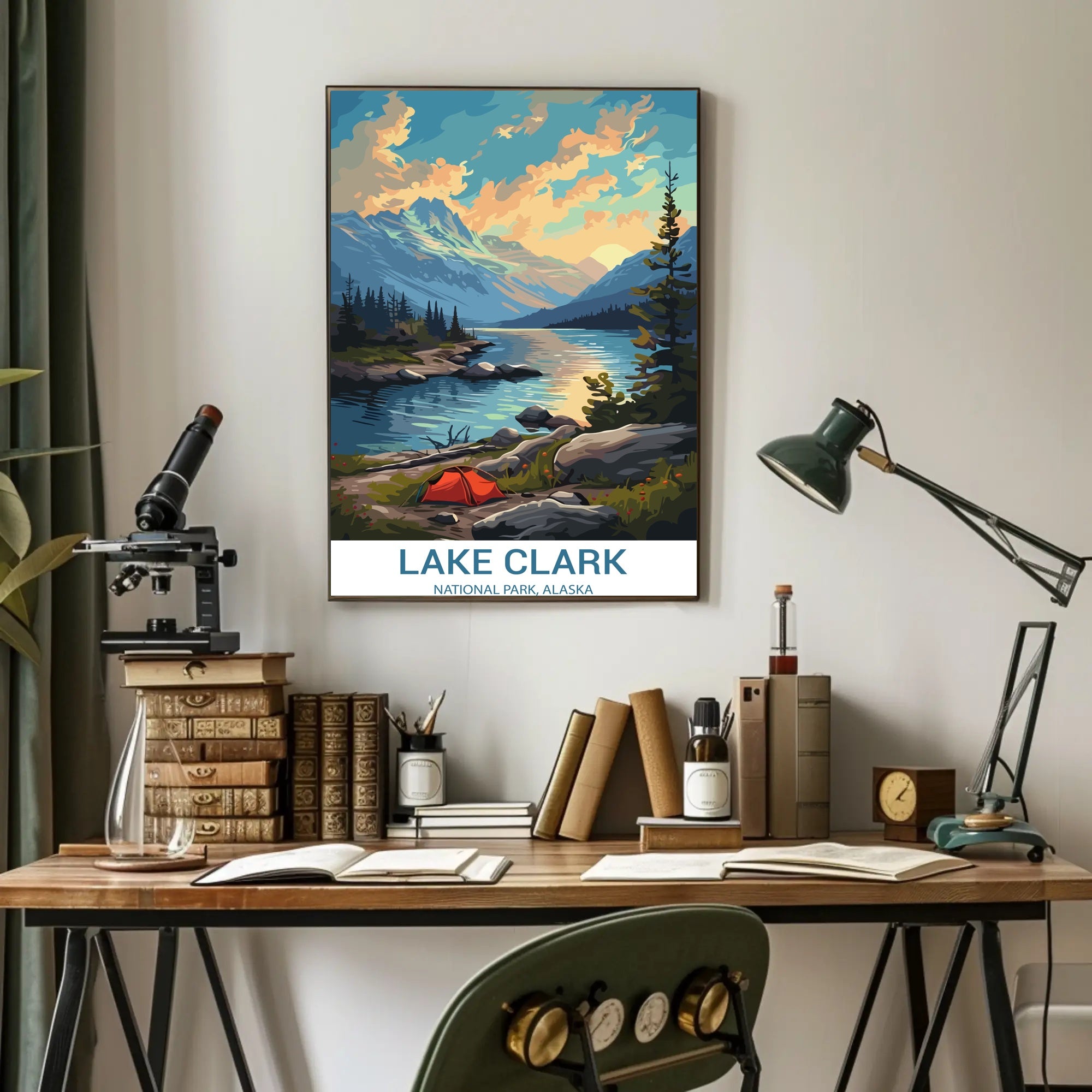 Lake Clark Scenic View: A National Park Poster