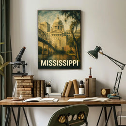 Mississippi State Capitol Poster