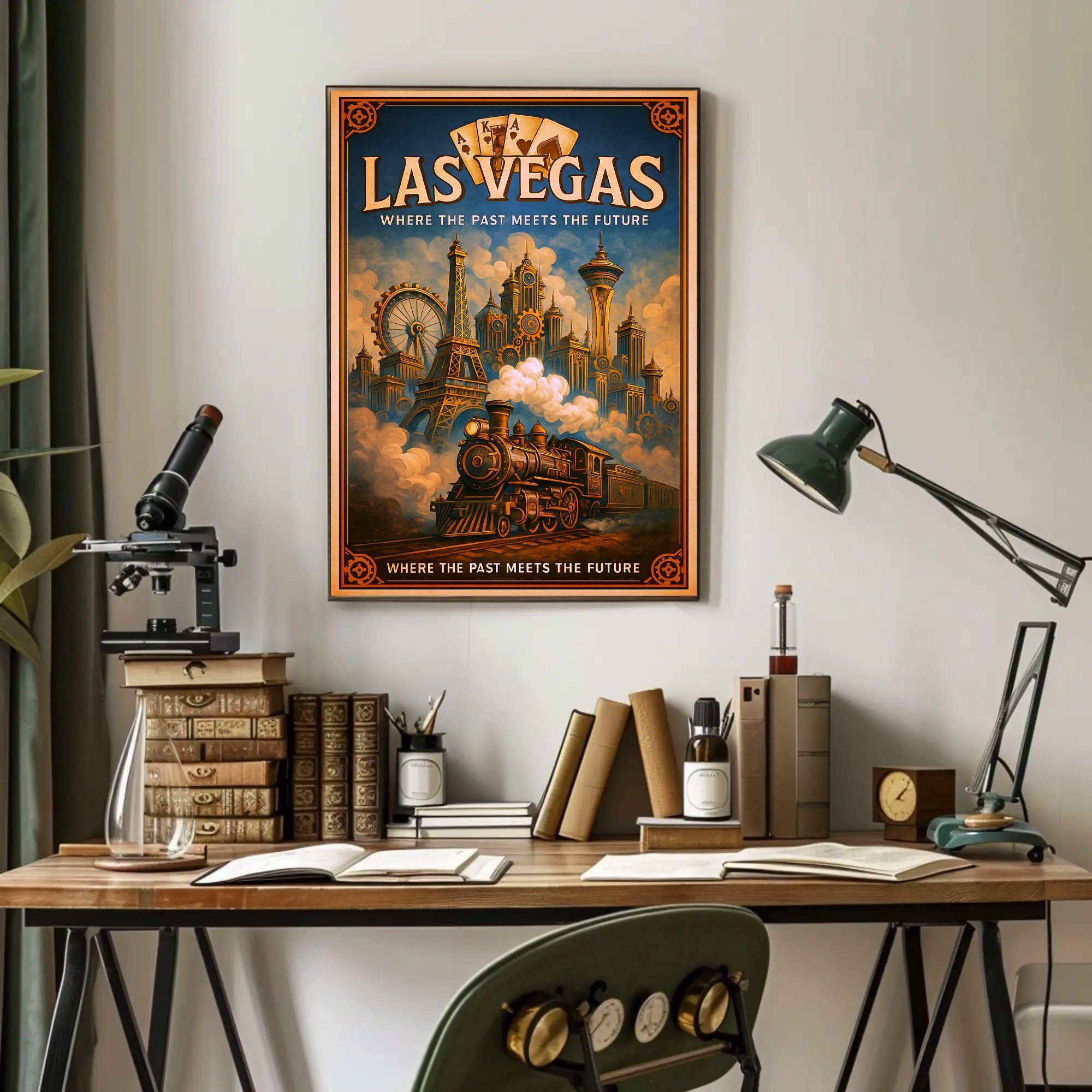 Las Vegas  Where the Past Meets the Future Poster PosterGoat