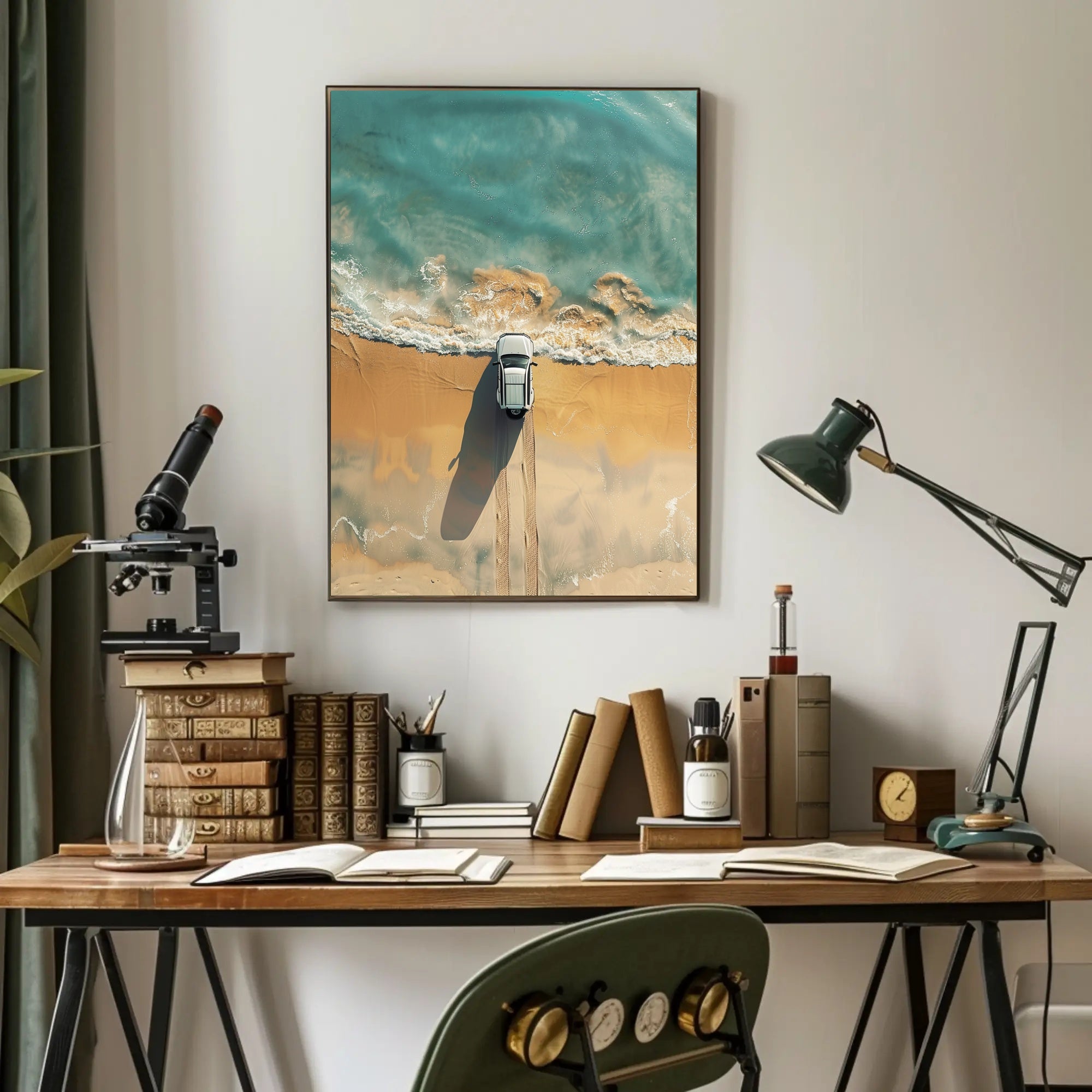 Raven's Solitude: Mystical Cliffside Art Poster PosterGoat