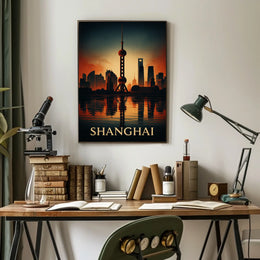 Shanghai Skyline Poster