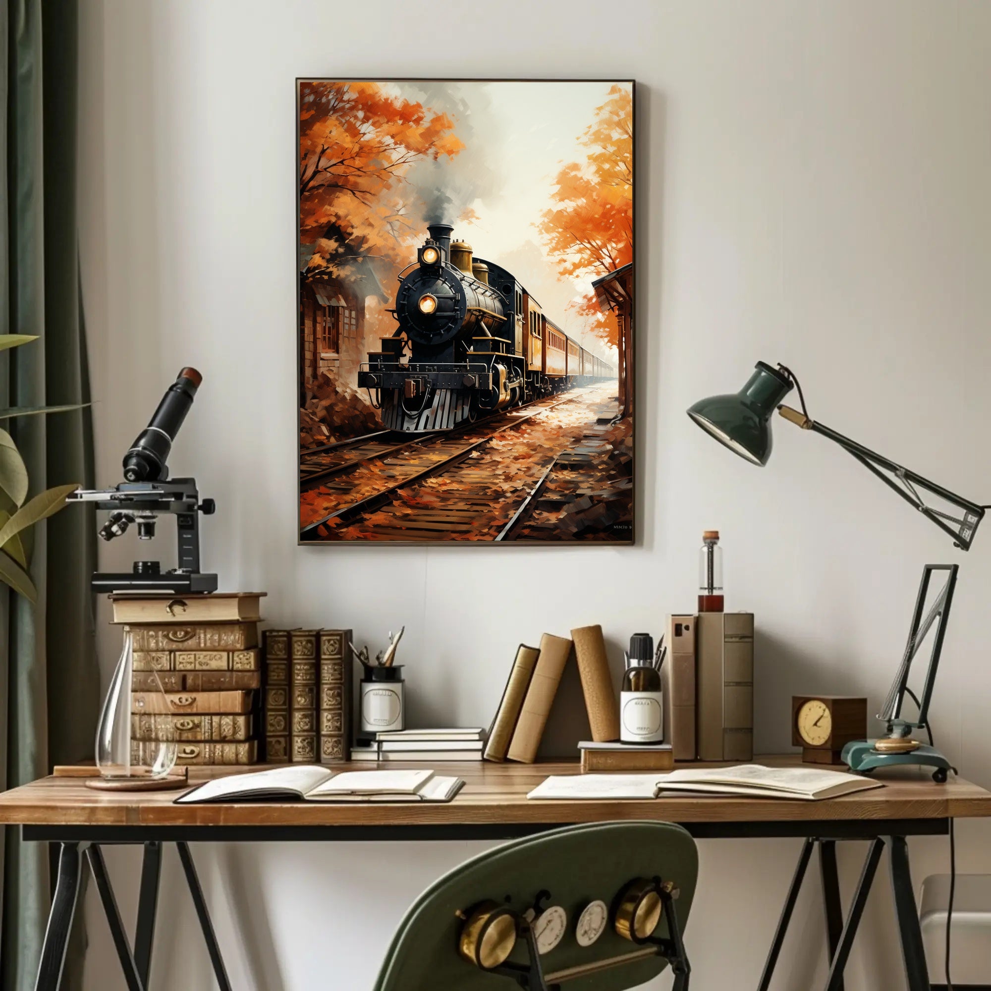 Autumn Train Journey Poster