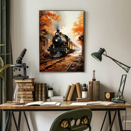 Autumn Train Journey Poster