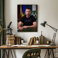 Stand With Ukraine Presidential Portrait – Volodymyr Zelenskyy Poster