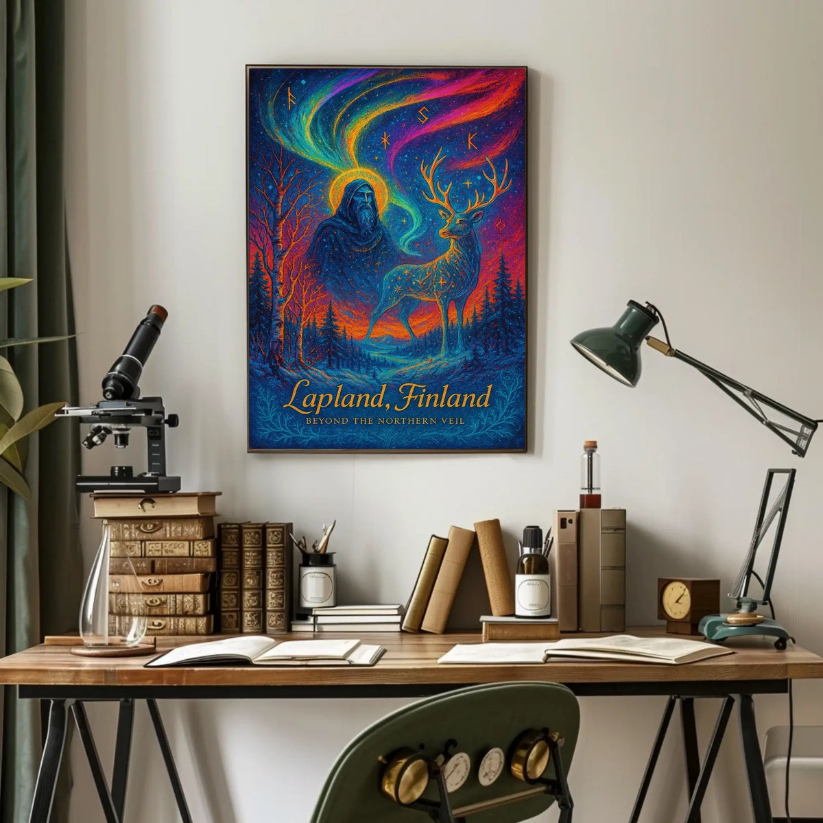 Beyond the Northern Veil: Mystical Lapland Poster