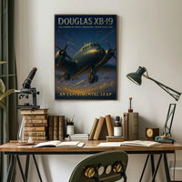 Douglas XB-19 Patriotic Vintage WWII Art Poster PosterGoat