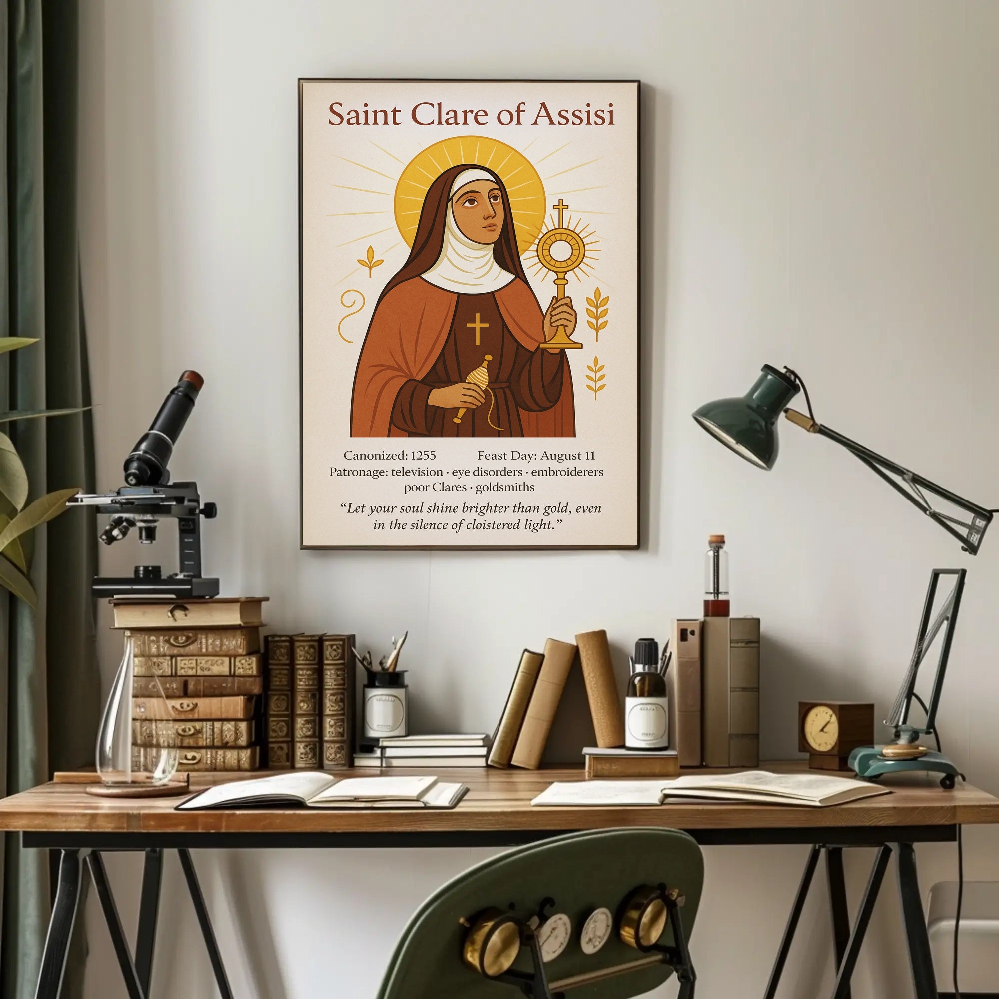 Saint Clare of Assisi Poster PosterGoat