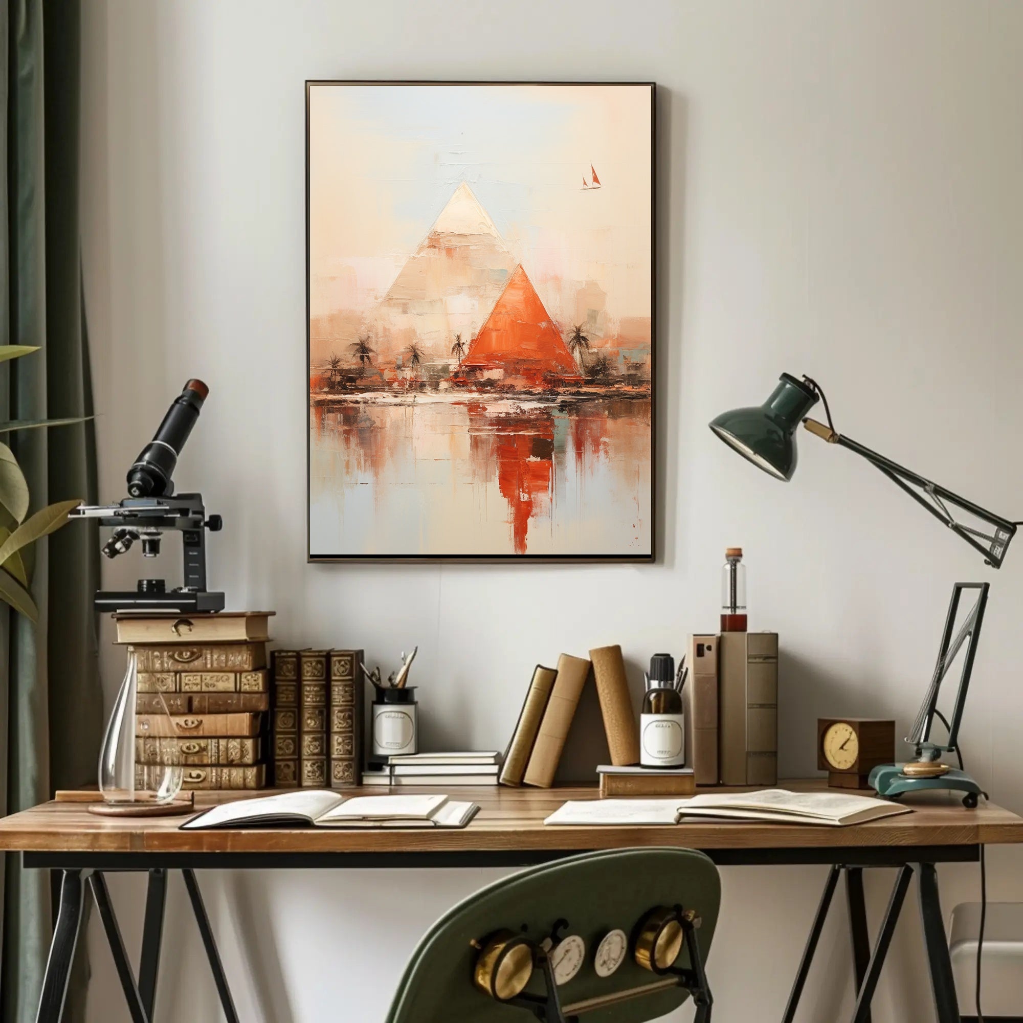 Egyptian Adventure Pyramids Desert Journey Artistic Abstract Poster
