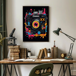 Vibrant Camera Art Poster