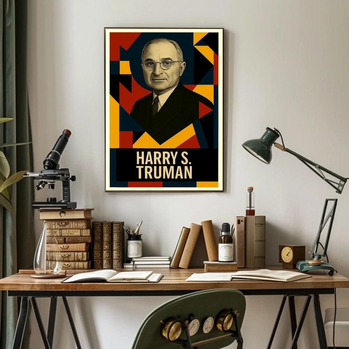 Harry S. Truman 33rd President of the United States Abstract Pop Poster