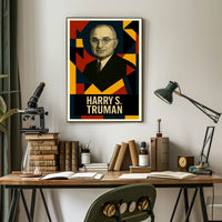 Harry S. Truman 33rd President of the United States Abstract Pop Poster