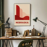 Nebraska Abstract Landscape Poster