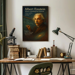 Albert Einstein Inspirational Science Poster Art Print