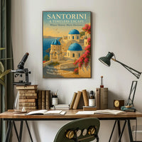 Santorini Travel Poster Timeless Escape Wall Art