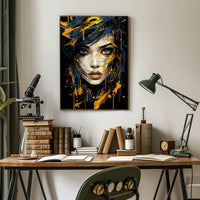 Modern Abstract Woman's Face Art Poster