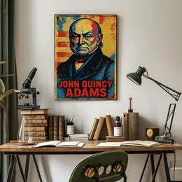 John Quincy Adams 6th President of the United States Street Art Mashup Poster