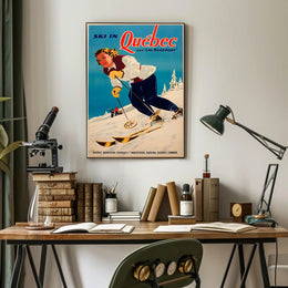 Ski in Québec and Lac Beauport Poster PosterGoat