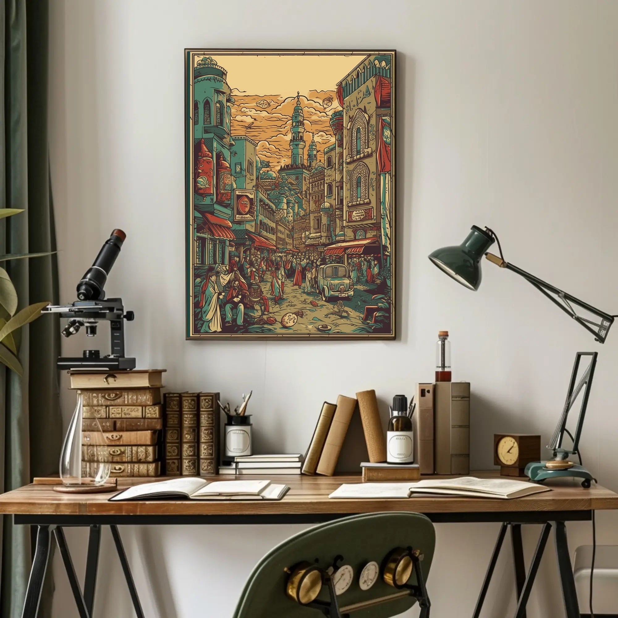 Vibrant Bazaar Street Poster
