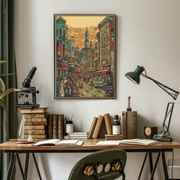Vibrant Bazaar Street Poster
