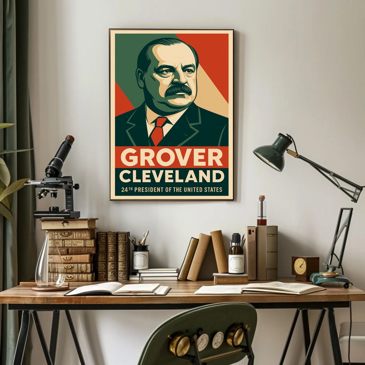 Grover Cleveland Vintage Political Propaganda Poster