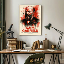 James Garfield Watercolor Art Print – Historical or Presidential Poster