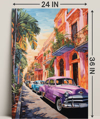 Vintage Havana Street Scene Vintage Poster