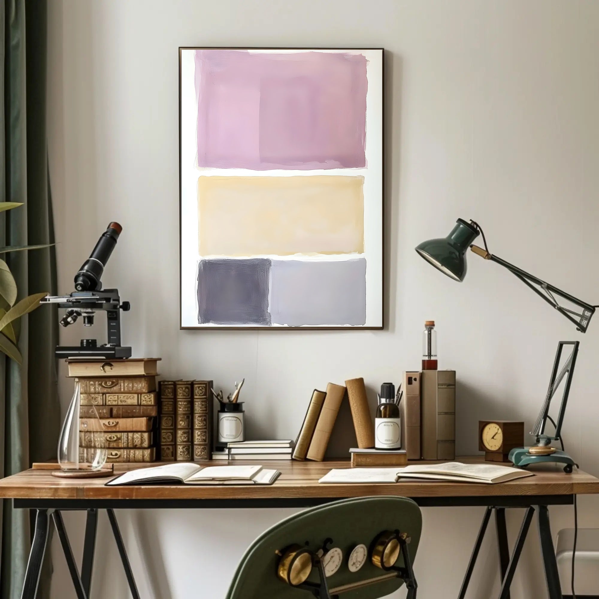 Abstract Color Blocks Modern Wall Art Print