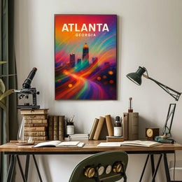 Atlanta, Georgia Vibrant Cityscape Poster