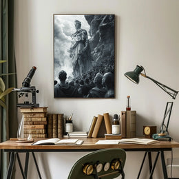 Post-Apocalyptic Survival Poster: Red Goggles Dystopia PosterGoat