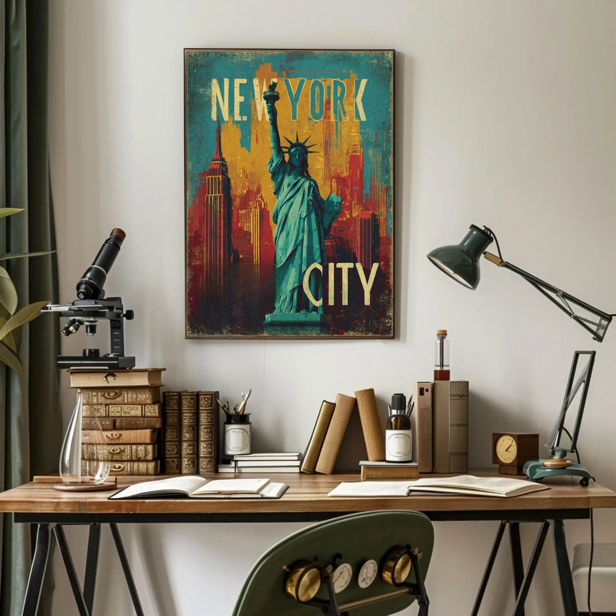 New York City Vibes Poster Modern Urban Skyline Wall Art