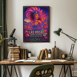 Neon Mirage: Las Vegas Poster PosterGoat