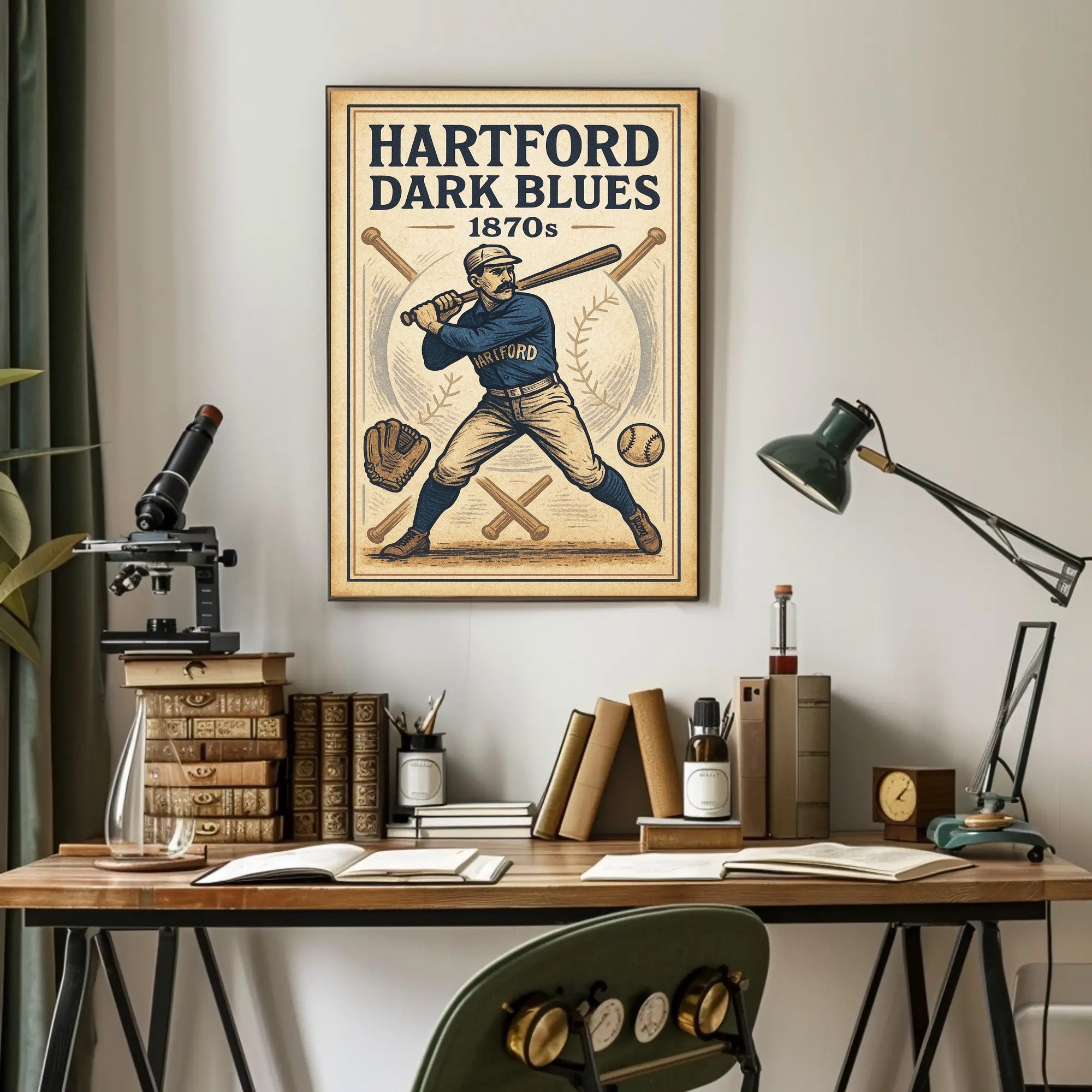 Hartford Dark Blues 1870s Baseball Poster PosterGoat