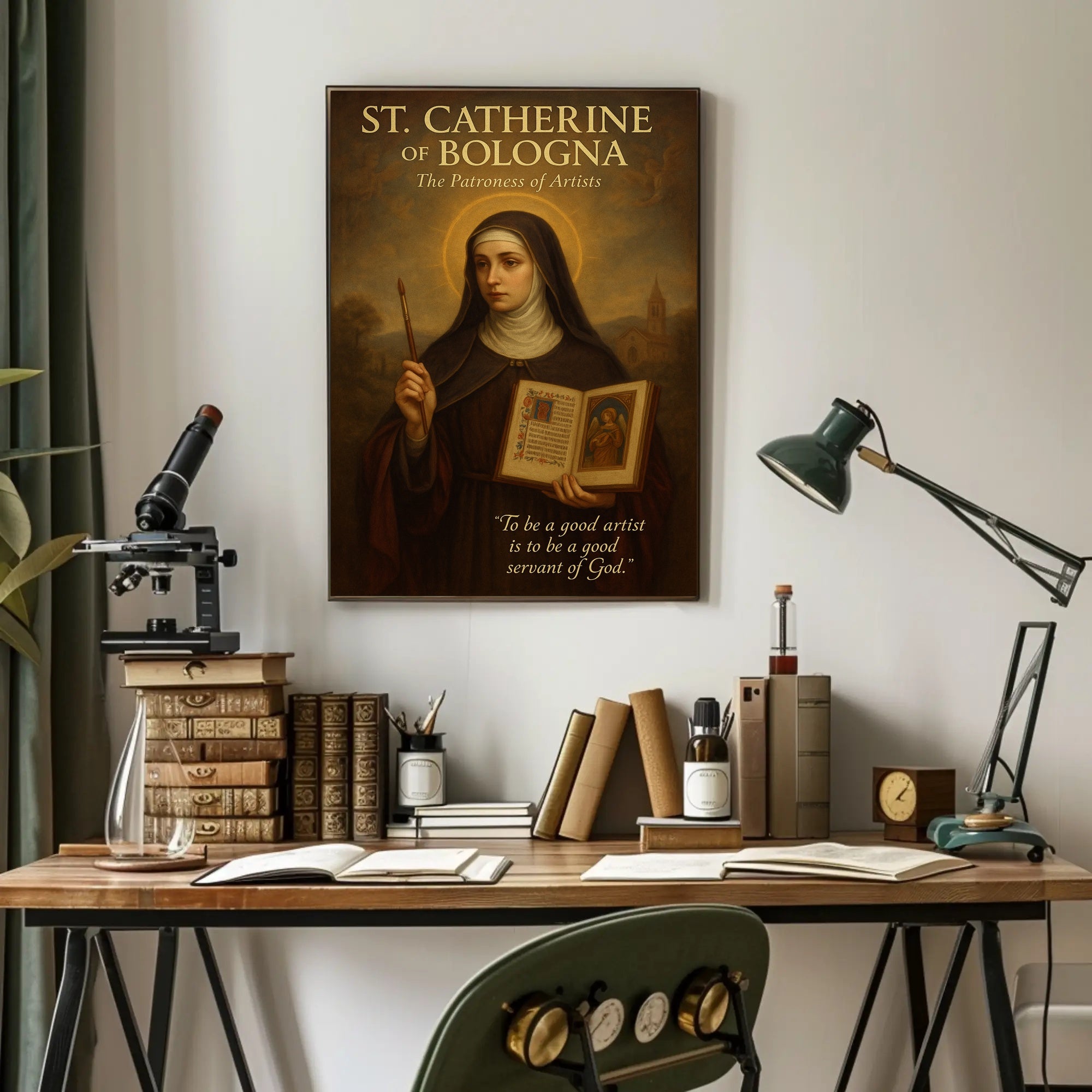 St. Catherine Of Bologna The Patroness Poster