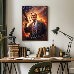 Commemorative Portrait of George H.W. Bush Poster