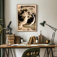 Herrmann's Magical Illusion Art Nouveau Cultural Poster