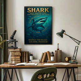 Shark Power Apex Predators of the Ocean Poster