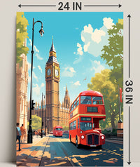 London Cityscape With Big Ben Poster