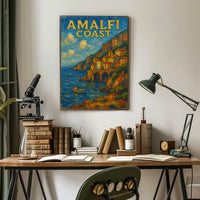 Amalfi Coast Poster Wall Art 18x24 Travel Gift Print