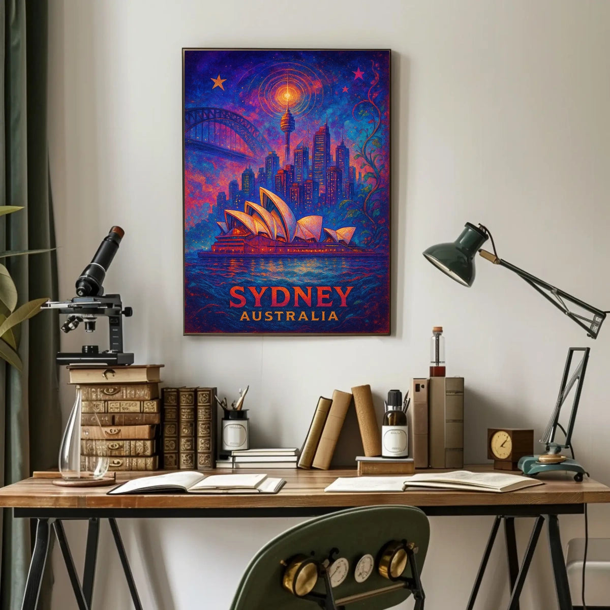 Sydney Opera House Vibrant Artistic Poster Print