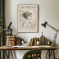 Neoclassical Woman with Las Vegas Poster