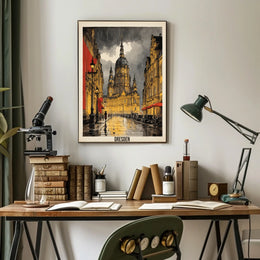 Dresden in the Rain Poster