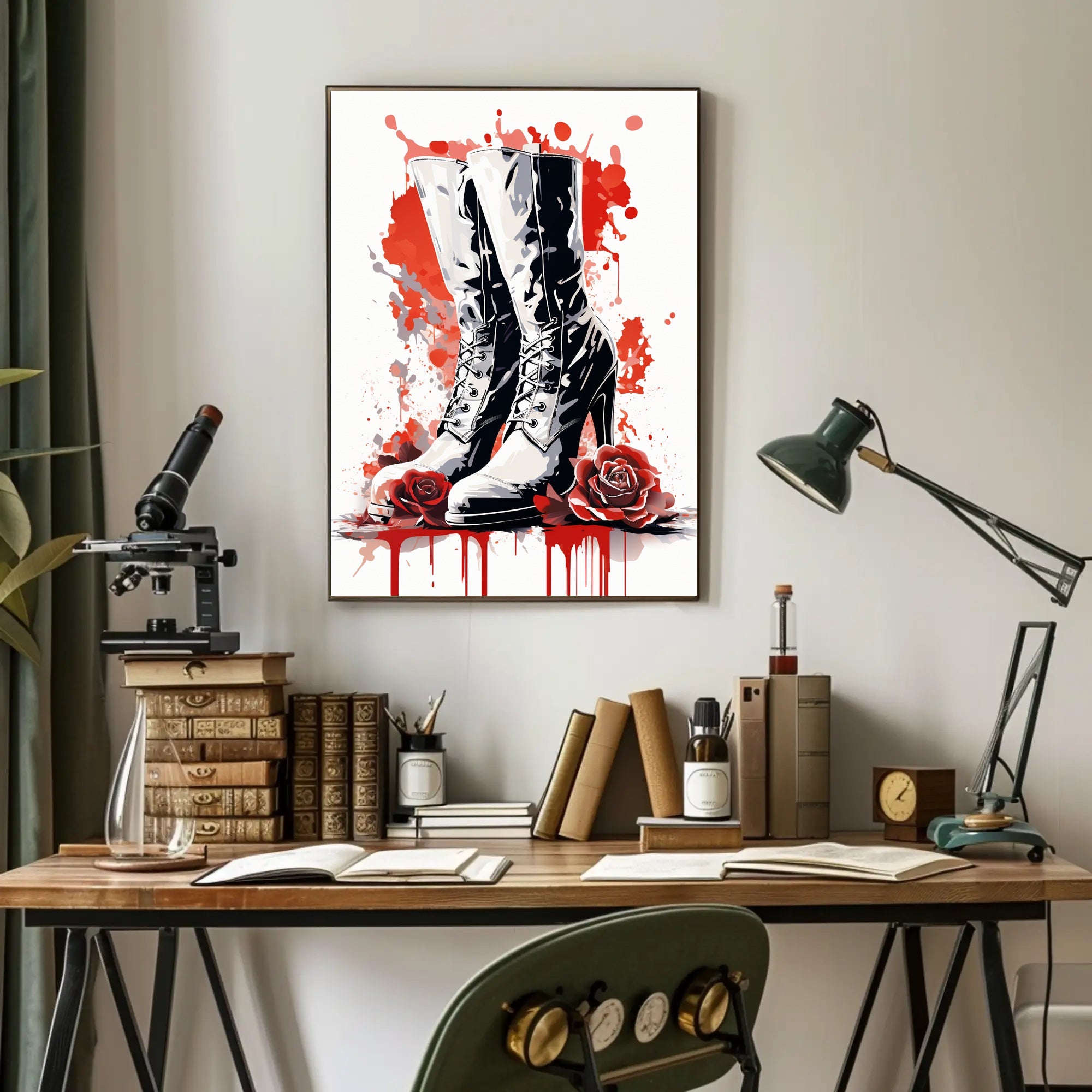 Boots And Roses Poster