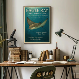 Grace in Motion Eagle Ray Poster
